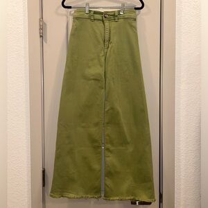 Billabong Free Fall High-Waist Pants Green Size 26 Stretch Wide Leg